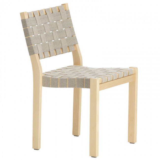 ARTEK 알토 체어 611 birch - 네츄럴/블랙 webbing Artek Aalto chair 611  birch - natural/black webbing 02595