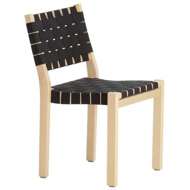ARTEK 알토 체어 611 birch - 블랙 webbing Artek Aalto chair 611  birch - black webbing 02516