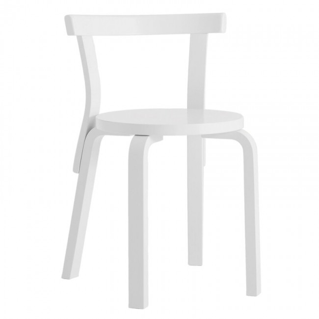 ARTEK 알토 체어 68 all 화이트 Artek Aalto chair 68  all white 02167