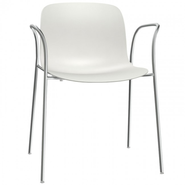 MAGIS 트로이 체어 의자 with 암스 화이트 - 크롬 Magis Troy chair with arms  white - chrome 02159
