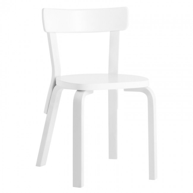 ARTEK 알토 체어 69 all 화이트 Artek Aalto chair 69  all white 02148