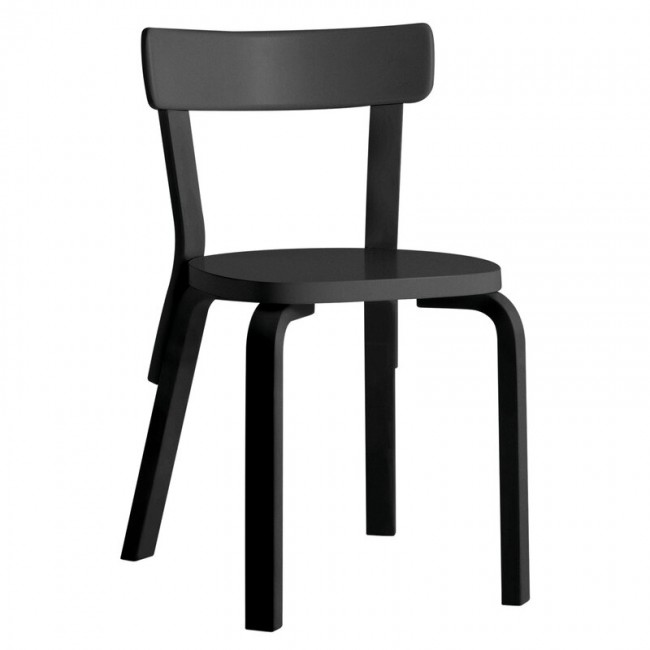 ARTEK 알토 체어 69 all 블랙 Artek Aalto chair 69  all black 02147