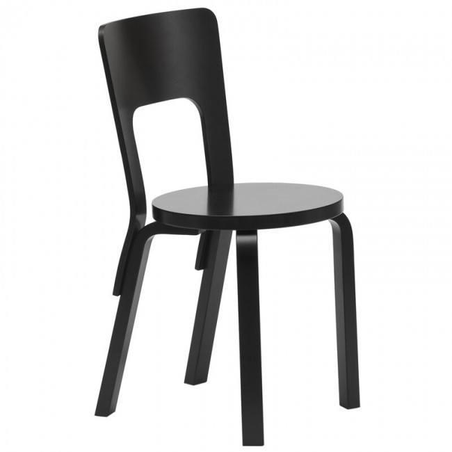 ARTEK 알토 체어 66 래커 블랙 Artek Aalto chair 66  lacquered black 02140