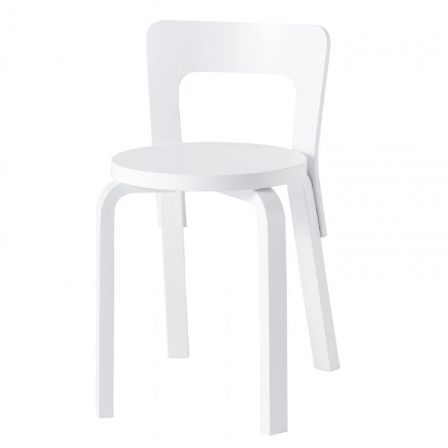 ARTEK 알토 체어 65 all 화이트 Artek Aalto chair 65  all white 01984
