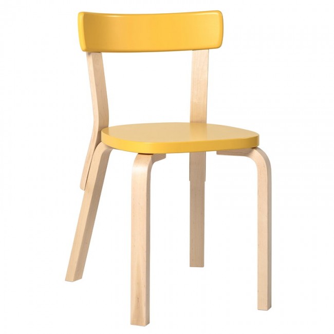 ARTEK 알토 체어 69 옐로우 Artek Aalto chair 69  yellow 01965
