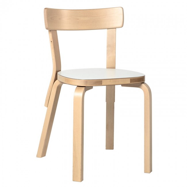 ARTEK 알토 체어 69 화이트 라미네이트 Artek Aalto chair 69  white laminate 01897