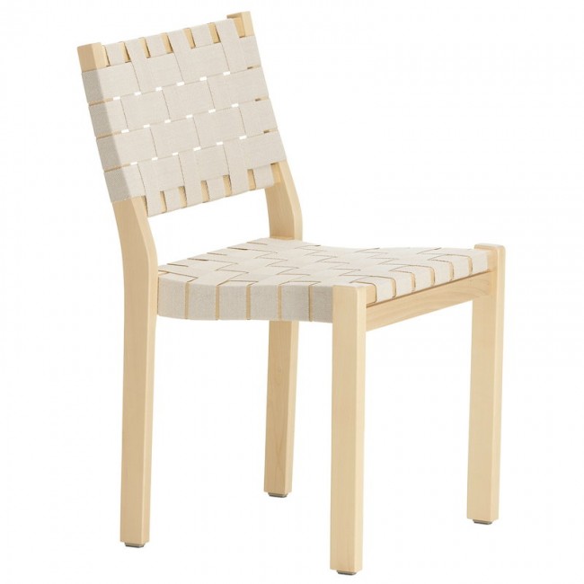 ARTEK 알토 체어 611 birch - 네츄럴/화이트 webbing Artek Aalto chair 611  birch - natural/white webbing 01834