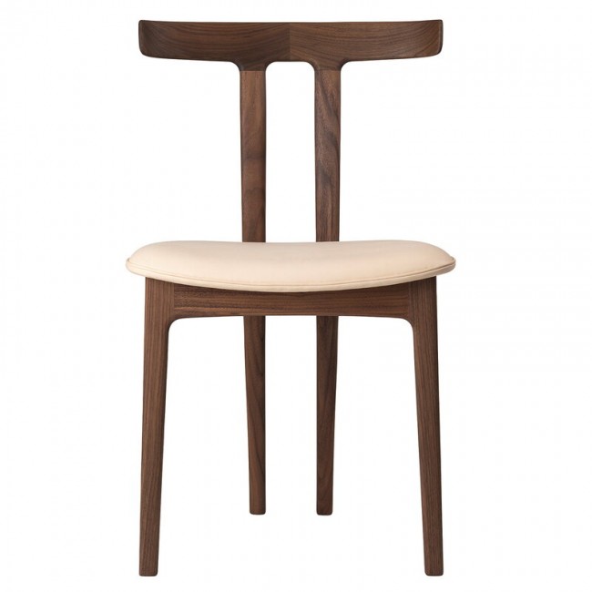 CARL HANSEN & SU00F8N OW58 T-체어 의자 oiled 월넛 - beige 레더 Sif 90 Carl Hansen & Su00f8n OW58 T-chair  oiled walnut - beige leather Sif 90 01833