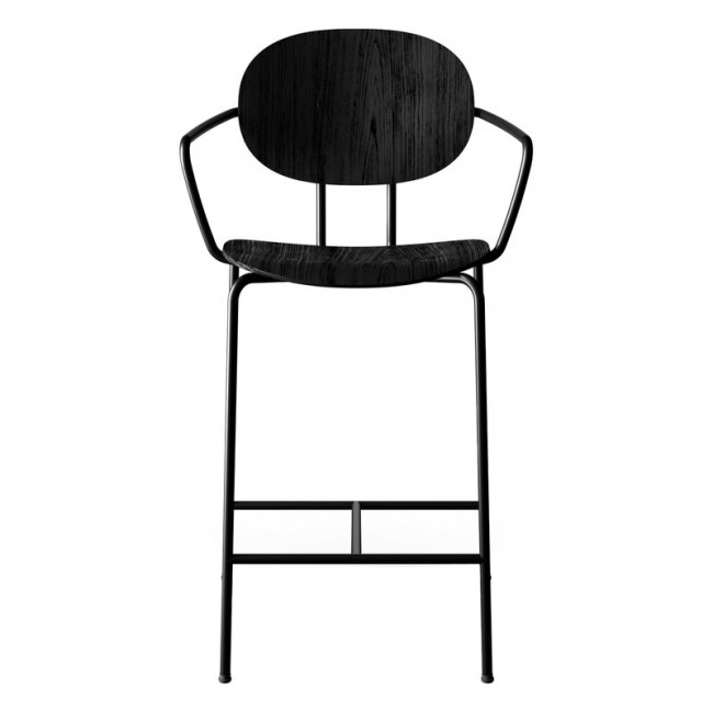 Sibast Piet Hein counter 스톨 with armrest 65 cm 블랙 - lacque SBPIETHEIN-CS-AR-BS-BO