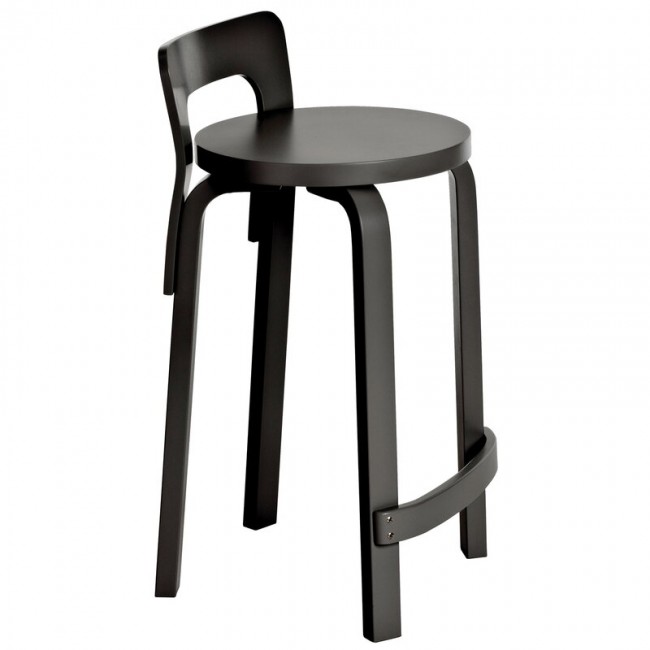 ARTEK 알토 하이 체어 의자 K65 블랙 Artek Aalto high chair K65  black 01426