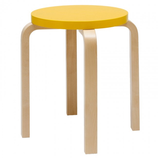 ARTEK 알토 스툴 E60 옐로우 - birch Artek Aalto stool E60  yellow - birch 01292