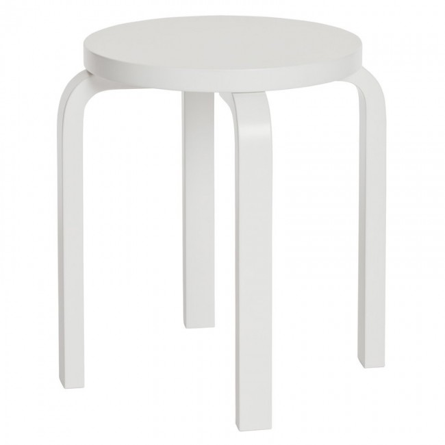 ARTEK 알토 스툴 E60 래커 화이트 Artek Aalto stool E60  lacquered white 01286