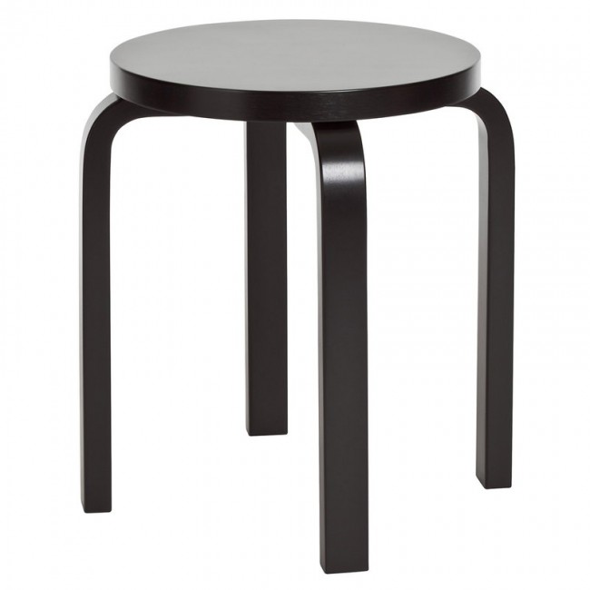 ARTEK 알토 스툴 E60 래커 블랙 Artek Aalto stool E60  lacquered black 01219
