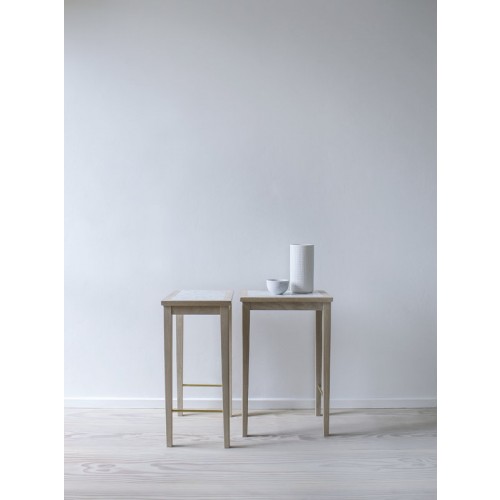 Sibast No 1 사이드 테이블 35 x 25 cm soaped oak - 화이트 marble SB11103-01