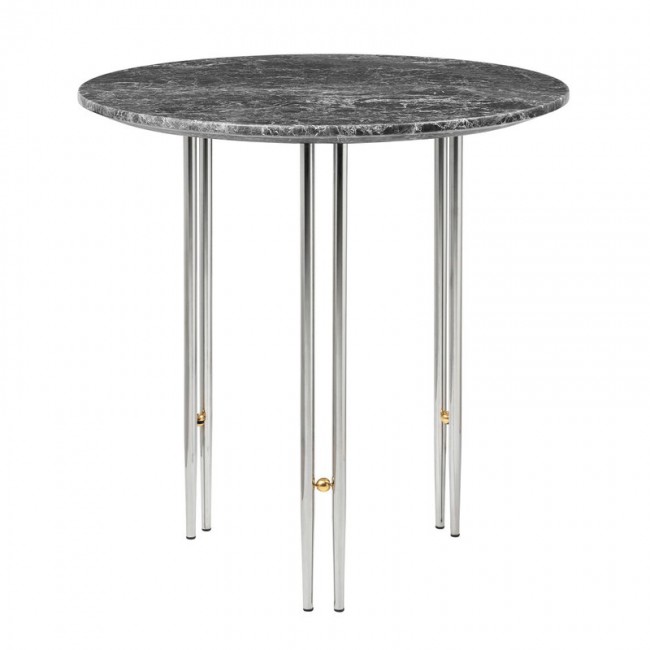 GUBI 구비 IOI coffee 테이블 50 cm 크롬 - grey marble GB10036986