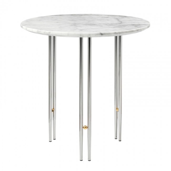 GUBI 구비 IOI coffee 테이블 50 cm 크롬 - 화이트 marble GB10036988