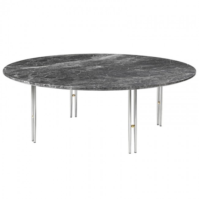 GUBI 구비 IOI coffee 테이블 100 cm 크롬 - grey marble GB10037504