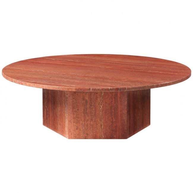 GUBI 구비 Epic coffee 테이블 round 110 cm red travertine GB10042375