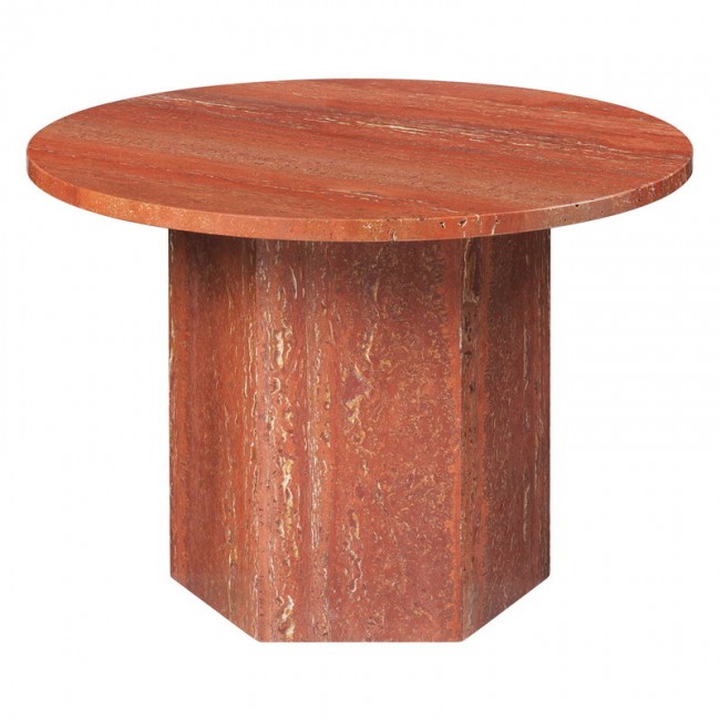GUBI 구비 Epic coffee 테이블 round 60 cm red travertine GB10042380