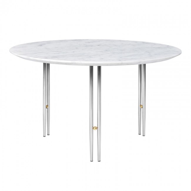 GUBI 구비 IOI coffee 테이블 70 cm 크롬 - 화이트 marble GB10036992