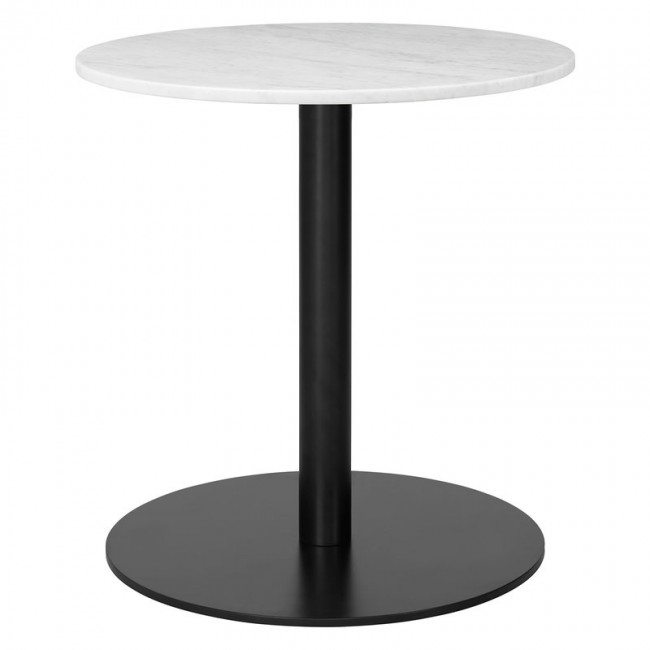 GUBI 구비 1.0 lounge 테이블 round 60 cm 블랙 - 화이트 marble GB10012488