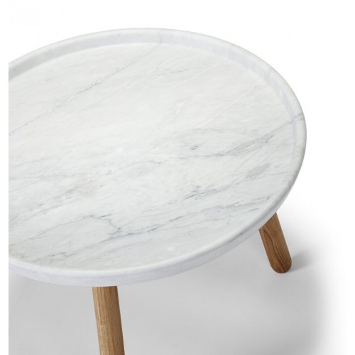 Stolab Tureen 테이블 52 cm oak - 화이트 marble STO629130natural52x43cm
