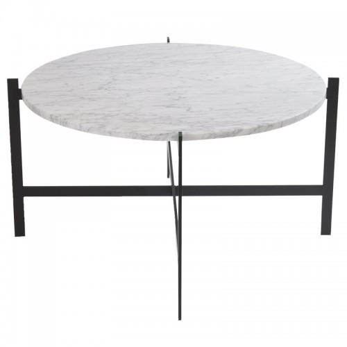 OX DENMARQ 옥스덴마크 Deck 테이블 80 cm 화이트 marble - 블랙 OD-DECK-L-WH-BL