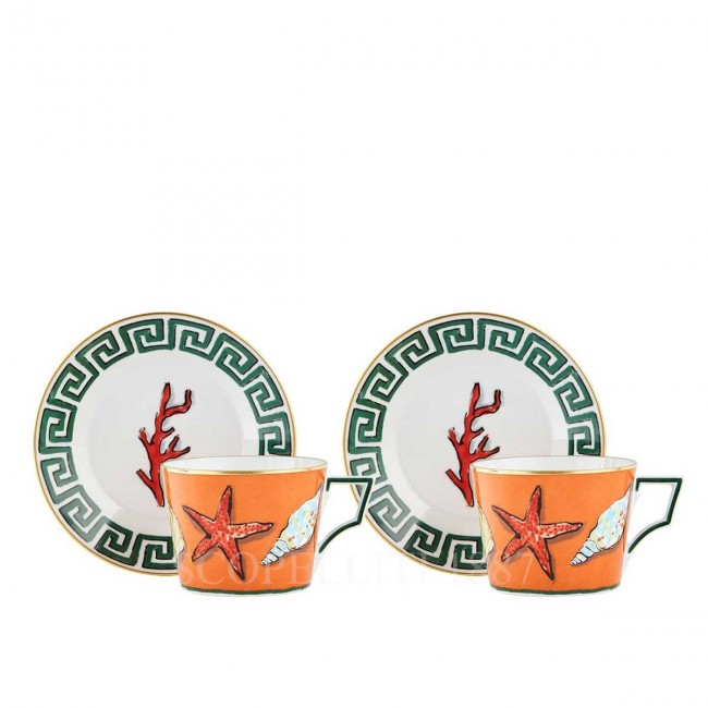 GINORI 1735 Ginori Gift Set of 2 Tea Cups il Viaggio di Nettuno Ginori 1735 Ginori Gift Set of 2 Tea Cups il Viaggio di Nettuno 01022