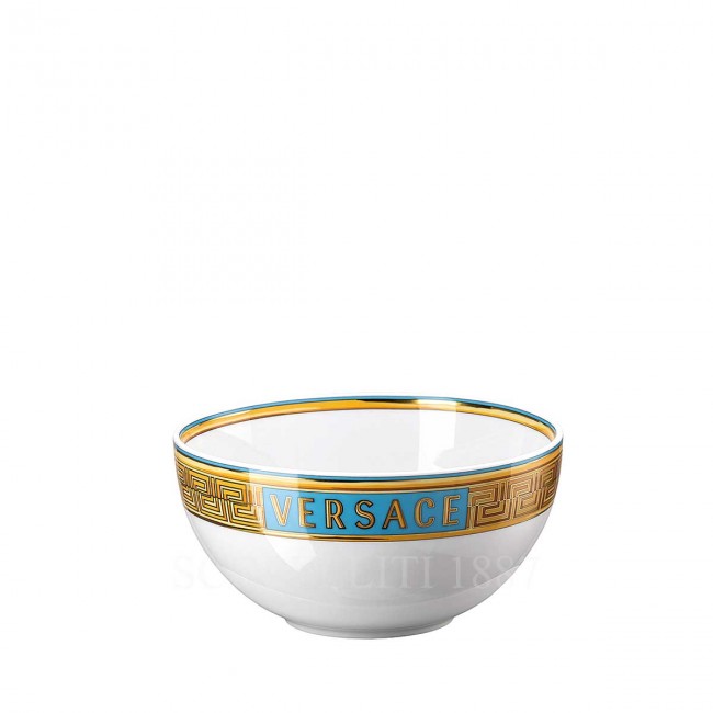 베르사체 Soup 볼 메두사 Amplified 블루 Coin Versace Soup Bowl Medusa Amplified Blue Coin 02505