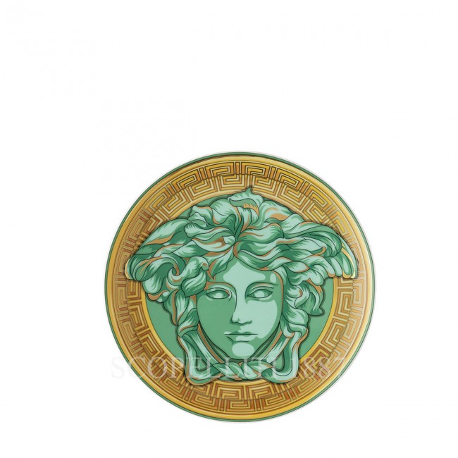 베르사체 브레드 접시 메두사 Amplified 그린 Coin Versace Bread Plate Medusa Amplified Green Coin 02412