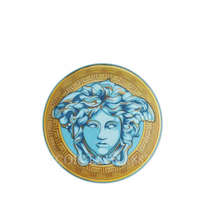 베르사체 브레드 접시 메두사 Amplified 블루 Coin Versace Bread Plate Medusa Amplified Blue Coin 02411