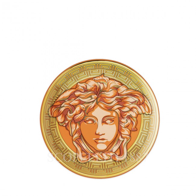 베르사체 브레드 접시 메두사 Amplified 오렌지 Coin Versace Bread Plate Medusa Amplified Orange Coin 02409