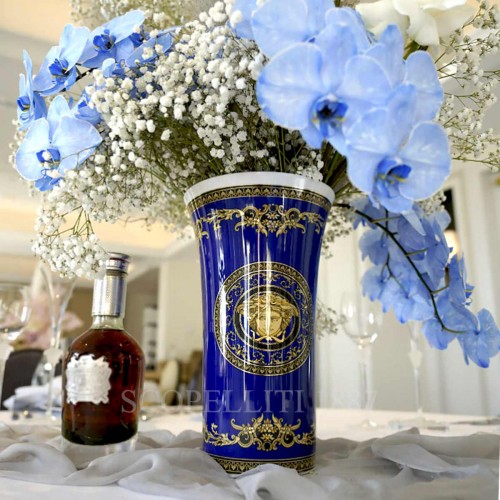 베르사체 메두사 블루 화병 꽃병 26 cm by 로젠탈 Versace Medusa Blue Vase 26 cm by Rosenthal 02389