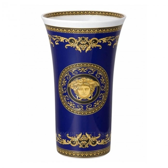 베르사체 메두사 블루 화병 꽃병 34 cm by 로젠탈 Versace Medusa Blue Vase 34 cm by Rosenthal 02385