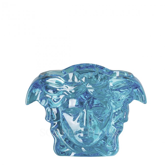 베르사체 NEW 화병 꽃병 19 cm 블루 메두사 Grande 크리스탈 Versace NEW Vase 19 cm Blue Medusa Grande Crystal 02312