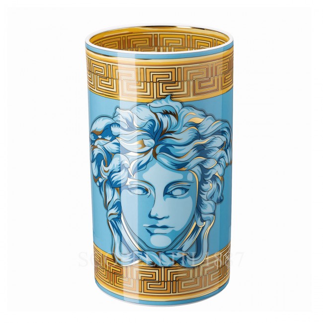 베르사체 화병 꽃병 30 cm 메두사 Amplified 블루 Coin Versace Vase 30 cm Medusa Amplified Blue Coin 02303