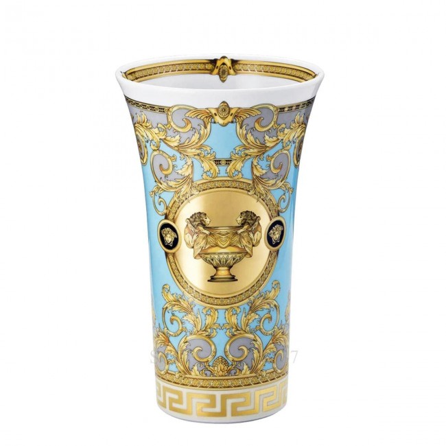 베르사체 Prestige Gala Le Bleu 화병 꽃병 26 cm by 로젠탈 Versace Prestige Gala Le Bleu Vase 26 cm by Rosenthal 02299