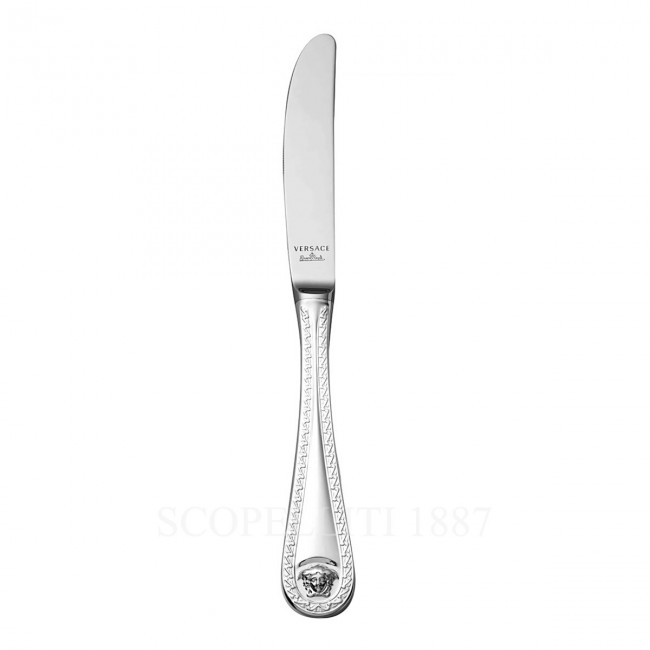 베르사체 Dinner 칼 메두사 커트러리 실버 접시 Versace Dinner Knife Medusa Cutlery Silver Plated 02210