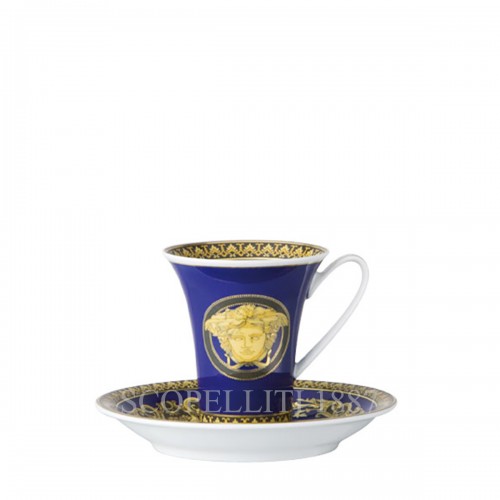 베르사체 Espresso 컵앤소서 메두사 블루 Versace Espresso Cup and Saucer Medusa Blue 02158
