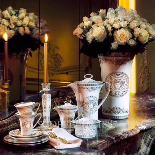 베르사체 6 에스프레소 컵S and 소서 Gift Set 메두사 Gala Versace 6 Espresso Cups and Saucers Gift Set Medusa Gala 02143