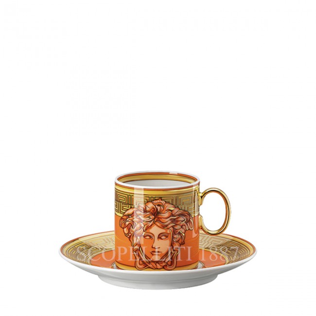 베르사체 에스프레소 컵 메두사 Amplified 오렌지 Coin Versace Espresso Cup Medusa Amplified Orange Coin 02126