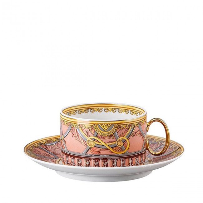 베르사체 티 컵앤소서 라 스칼라 del Palazzo 로즈 Versace Tea Cup and Saucer La Scala del Palazzo Rose 02072