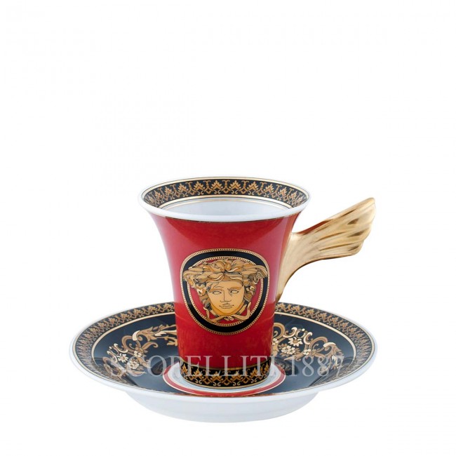 베르사체 Espresso 컵앤소서 메두사 Red Versace Espresso Cup and Saucer Medusa Red 02038