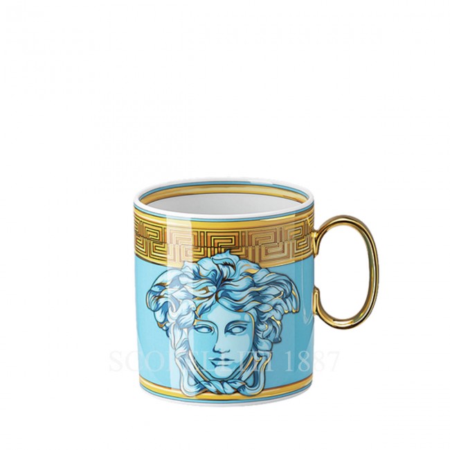 베르사체 머그 with handle 메두사 Amplified 블루 Coin Versace Mug with handle Medusa Amplified Blue Coin 01964