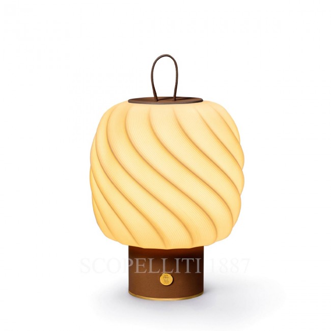 LLADROE POR테이블조명 Ice Cream 미디움 브라운 in 레더 LladrOE Portable Lamp Ice Cream Medium Brown in Leather 01953