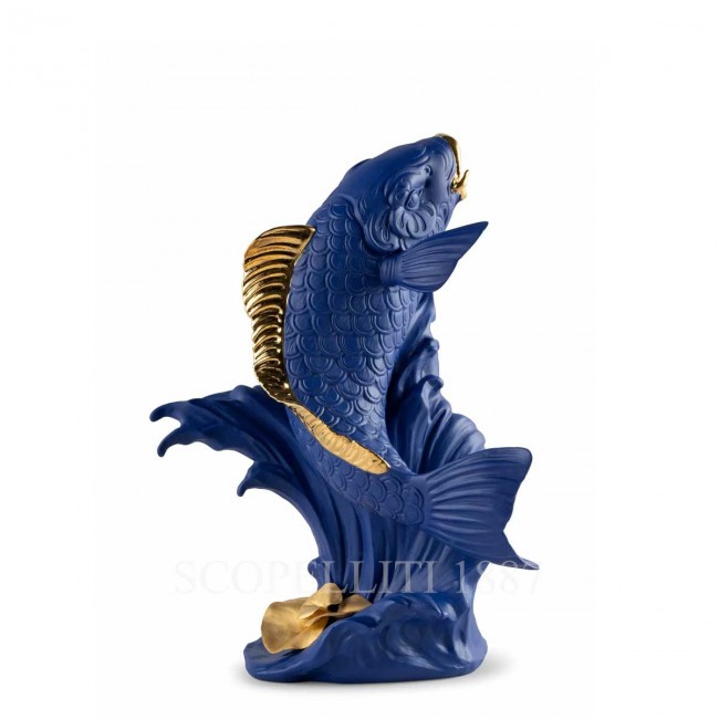LLADROE Koi Figurine 블루 리미티드 에디션 New LladrOE Koi Figurine Blue Limited edition New 01912