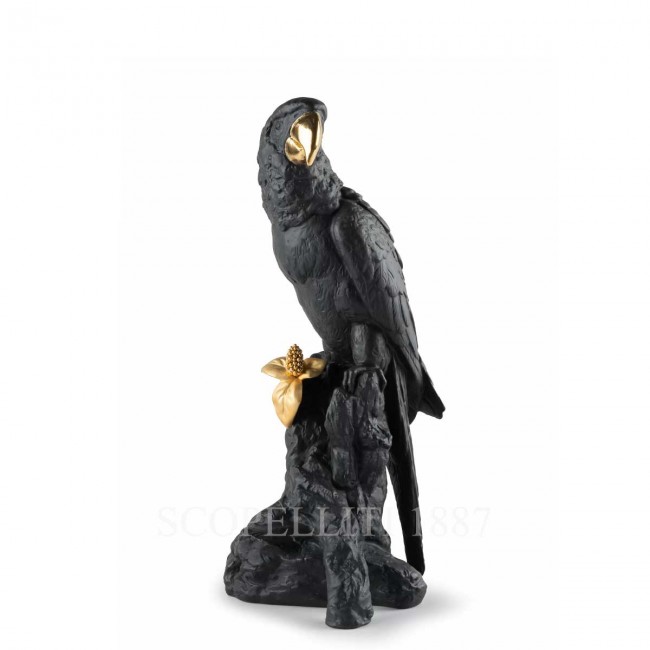 LLADROE Macaw Bird Figurine 블랙 리미티드 에디션 New LladrOE Macaw Bird Figurine Black Limited edition New 01911
