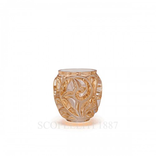 LALIQUE Tourbillons Small 화병 꽃병 골드 Luster Lalique Tourbillons Small Vase Gold Luster 01814