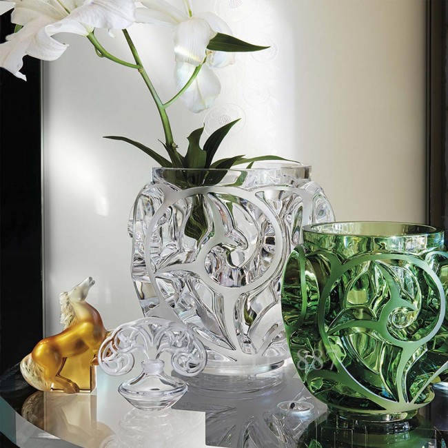 LALIQUE Tourbillons 화병 꽃병 Clear Lalique Tourbillons Vase Clear 01813