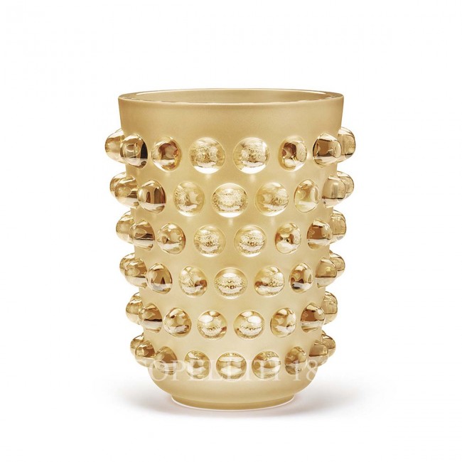 LALIQUE Mossi XXL 화병 꽃병 골드 Luster Lalique Mossi XXL Vase Gold Luster 01811